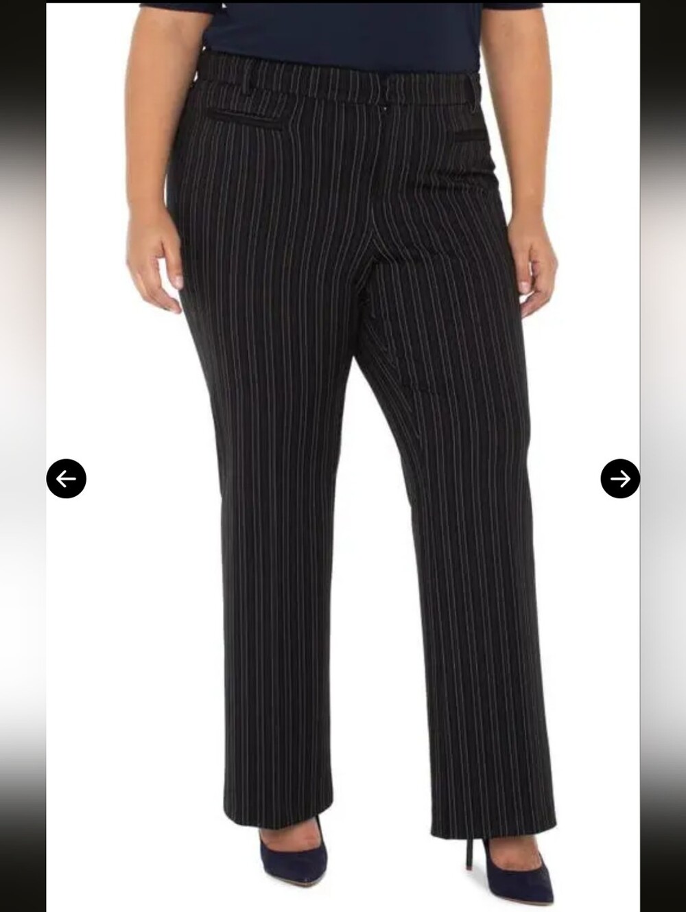 LIVERPOOL Holly Welt Pocket Stripe Jacquard slstraight Leg Trousers- 22W